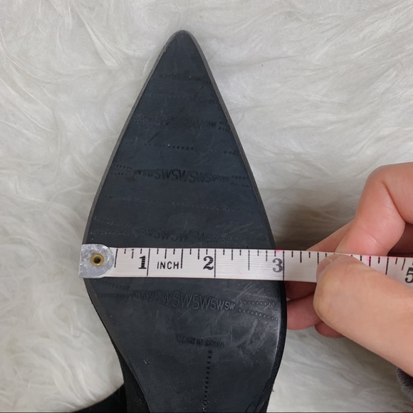 Stuart Weitzman Black Suede Knee High Sock Boots Kitten Heel Size 10 - Picture 8 of 8